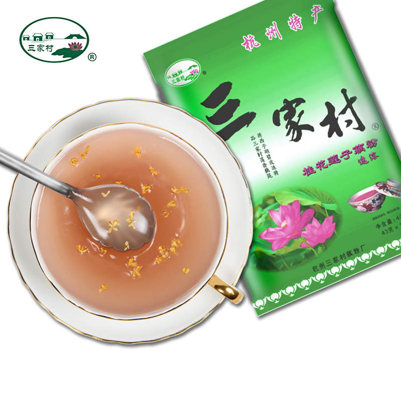 杭州特產(chǎn)，三家村 桂花蓮子藕粉 400g