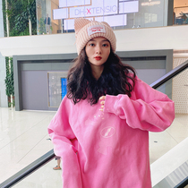 (H) WE11 goods king DONE Autumn and winter zipper bear Reflective printing velvet faded fabric hooded sweater