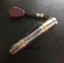 With ruler stainless steel Jade 5 strong light flashlight identification jewelry white light 14500 Lithium battery can be customized LOGO