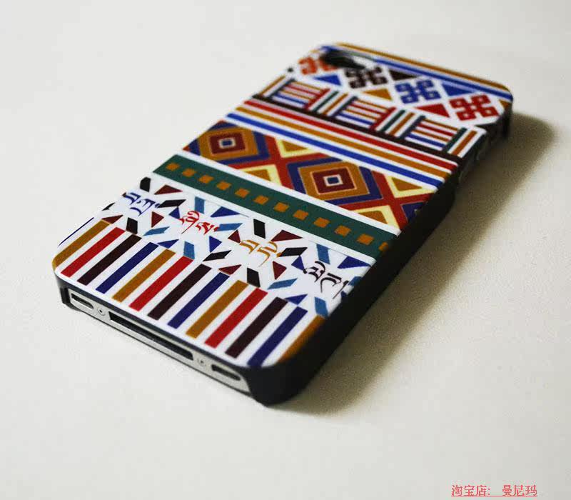 藏式手机壳 藏式iphone4/4s 5/5s壳子 曼尼玛手机壳子
