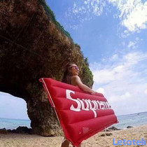 Foreign trade new SUPREME water floating swimming inflatable water bed childrens recliner beach mat photography props