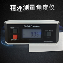 Digital display angle meter electronic inclinometer high precision angle scale magnetic angle meter large screen 360 degree waterproof angle