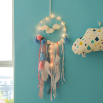 ins dream catcher net hanging girls bedroom room hipster ornament cloud feather wind chime hanging