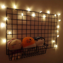 Net red wire grid wall decoration bedroom wall shelf ins room layout grid photo wall Nordic wind