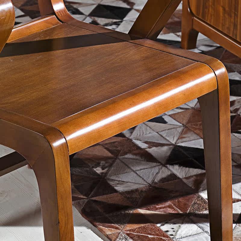 欧罗曼 全实木中式乌金色书椅 电脑椅子 工作椅休闲凳 家用办公椅