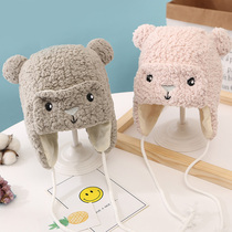 Newborn hat Baby ear protection hat 3-6-12 months autumn and winter baby hat for men and women antler lace-up hat