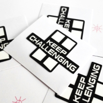 KEEP CHALLENGING bicycle frame top tube sticker