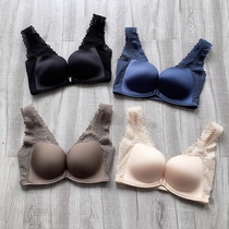 Word-of-mouth wear does not want to take off Ultra-comfortable breathable gathered sexy lace stitching rimless underwear bra
