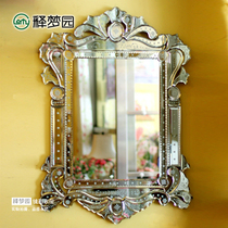 Carved mirror decorative mirror porch mirror door bathroom mirror fashion mirror makeup mirror Venice 1041