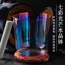 Crystal bowl Music bowl Healing sound healing starry sky color light through series Handmade art design chakra