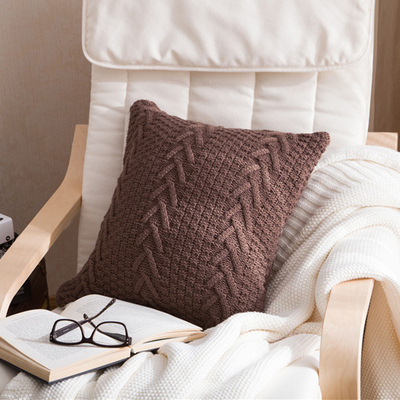 新款粗毛线针织靠枕 家居软装配饰 抱枕套 北欧简约现代沙发抱枕