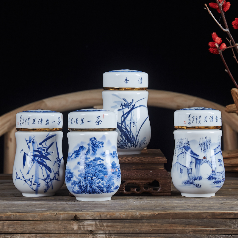 Jingdezhen ceramics with cover portable leak proof health lovely cup gift cup with a cup of tea children koubei