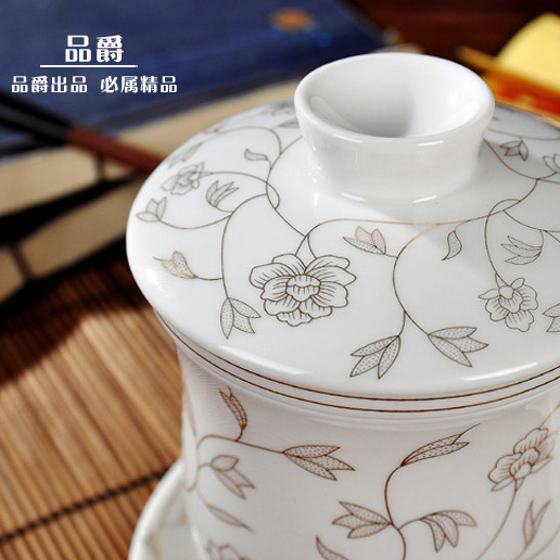 Jingdezhen ceramic cups with cover filter cup four cup boss cup personal office tea cup