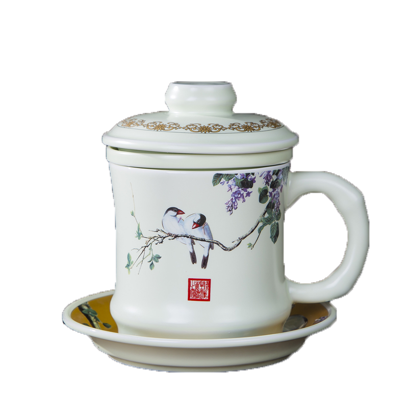 The Product jue ceramic tea cups with cover filter cup 4 times cup second cup cup cup boss