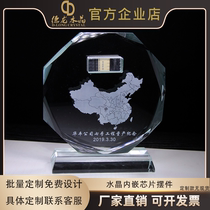 Crystal embedded chip decoration customization Crystal shaped inlaid physical crafts support to map to sample customization