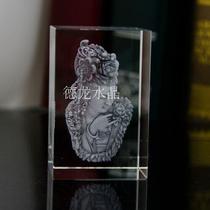 Crystal inner carving Buddha statue 3d laser inner carving Fujian Mazu three-dimensional carving Crystal Mazu goddess