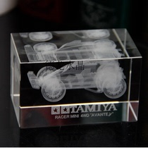 Crystal carving car model F1 racing car model custom model Crystal 3D laser interior carving ornaments