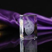 3D crystal carved brain model ornaments custom wholesale brain anatomy schematic diagram