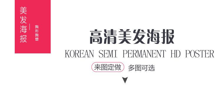 美发广告海报宣传画理发店装饰 发型墙壁画自粘挂画发型图片墙画