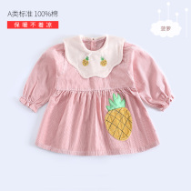 Baby cover autumn and winter wear cute foreign girl boy baby boy cover cotton waterproof and anti-dirty corduroy