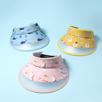 Childrens empty top hat three-year-old baby hat summer thin travel sun hat anti-ultraviolet sunscreen sunshade hat