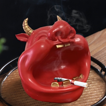 Ashtrays Home Living Room Creative Personality Trends Fashion Bull Run Hengtong Allegory Smoke Cylinder Birthday Send Boyfriend Gift