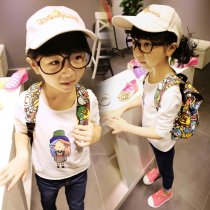 Childrens personality cartoon printing long-sleeved T-shirt base shirt 0219