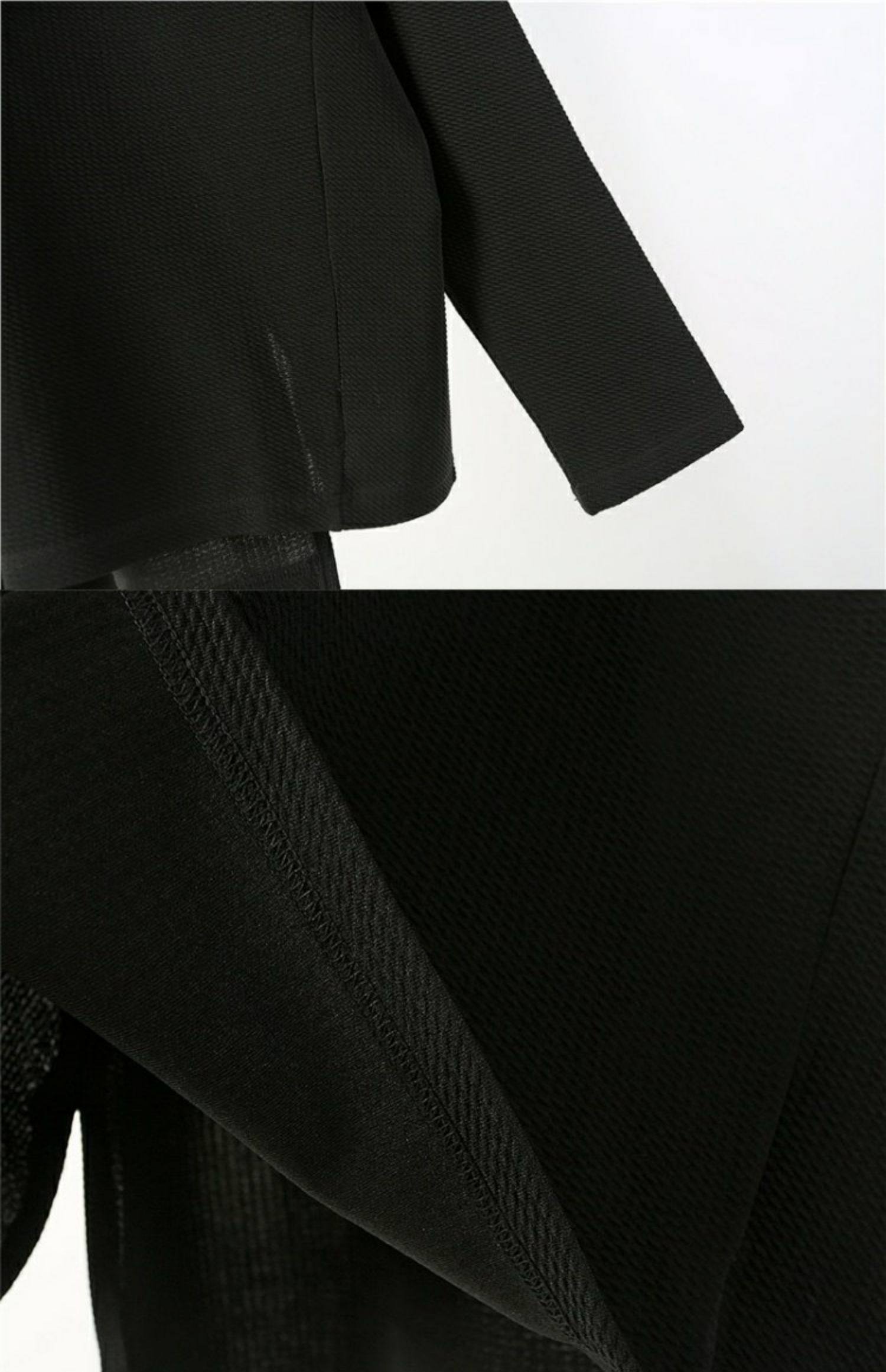 t恤暗黑后面开衩圆领t恤衫个性嘻哈大码长袖t恤男-julius 暗黑男装