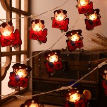 Chinese New Year Spring Festival decorative lights led string lights room balcony layout small lantern lights 2022 New Years Day New Year lights