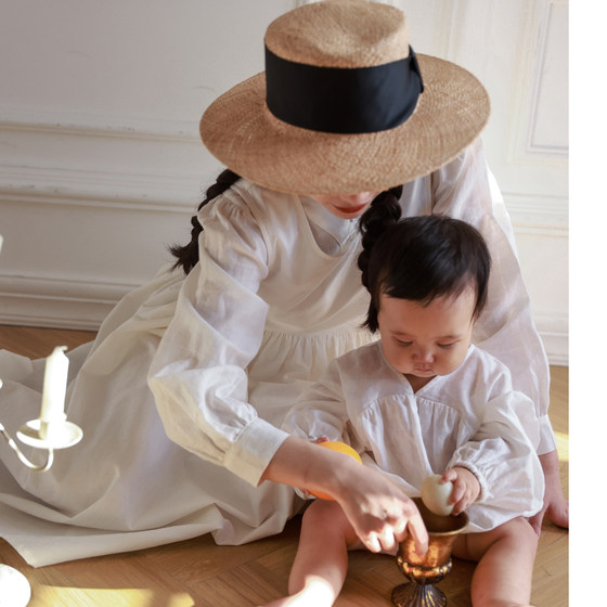 The Tree Art Japanese Forest Family Clothing Pure Linen White Shirt Baby Crawler Long Sleeve Autumn/Winter The Tree Art Japanese Forest Family Clothing Pure Linen White Shirt Baby Crawler Long Sleeve Autumn/Winter
