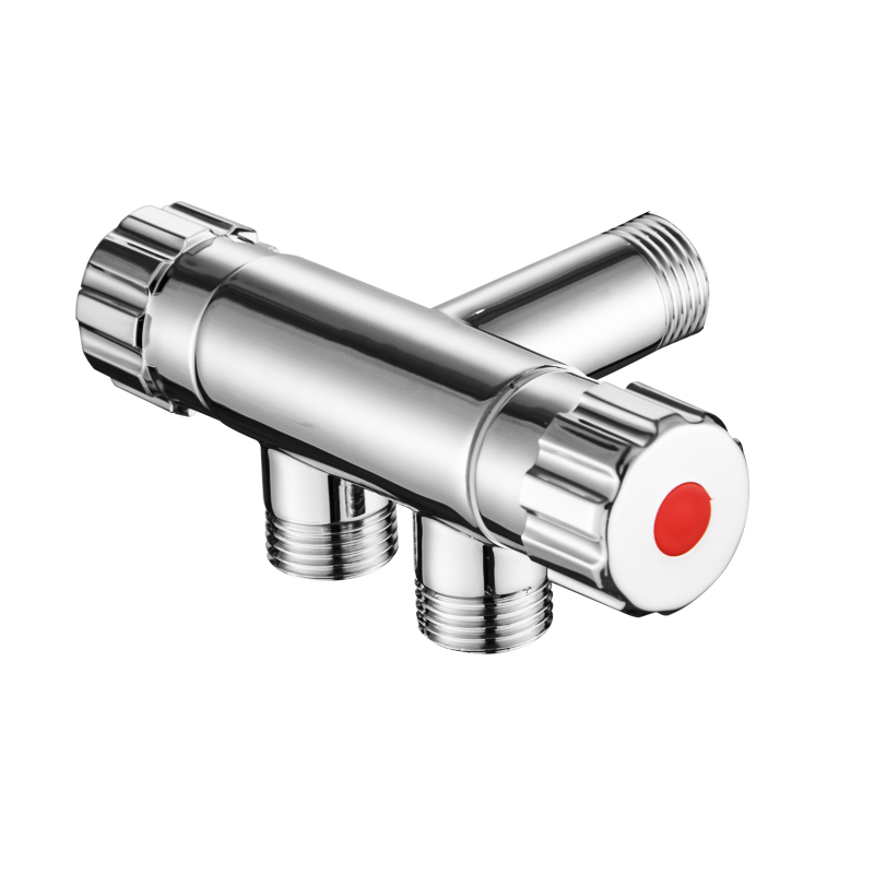 欣特利 一进二出三通角阀拖把池双头水嘴接头洗衣机进水双用角阀