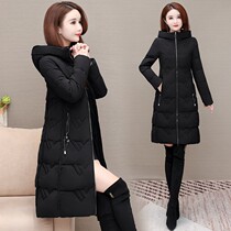 Cotton-padded clothes female winter 2021 Korean version of long wear light small cotton-padded jacket foreign down cotton jacket cotton coat
