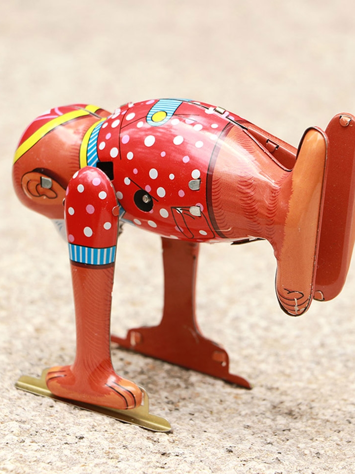 皮豆铁皮玩具发条玩具会翻跟头猴子