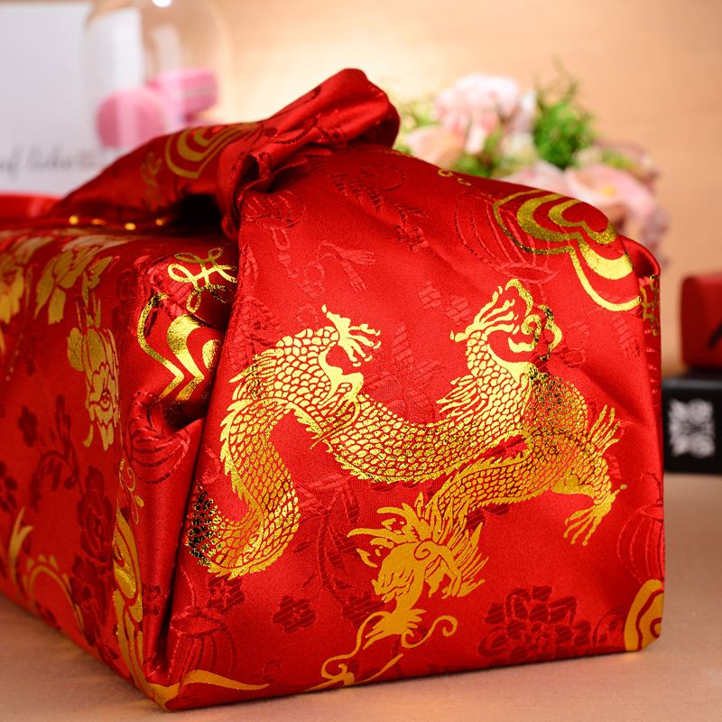 婚礼结婚婚庆用品包裹布刺绣大包袱皮新娘出嫁嫁妆喜庆喜盆包袱布