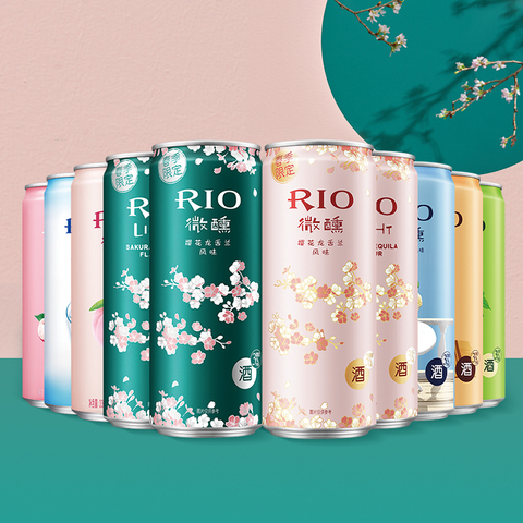 【樱花限定】rio锐澳鸡尾酒果酒微醺樱花风味330ml*10罐_给力么优惠券