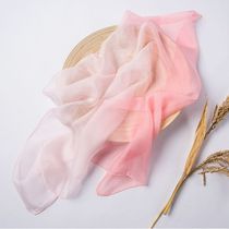 Dance scarf square towel square dance dance handkerchief Jiaozhou Yangko silk scarf hand silk flower wind crisp rain memory performance props