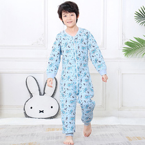 Childrens sleeping bag Autumn and winter cotton split leg thickened boy baby pajamas Winter childrens anti-kick artifact spring and autumn