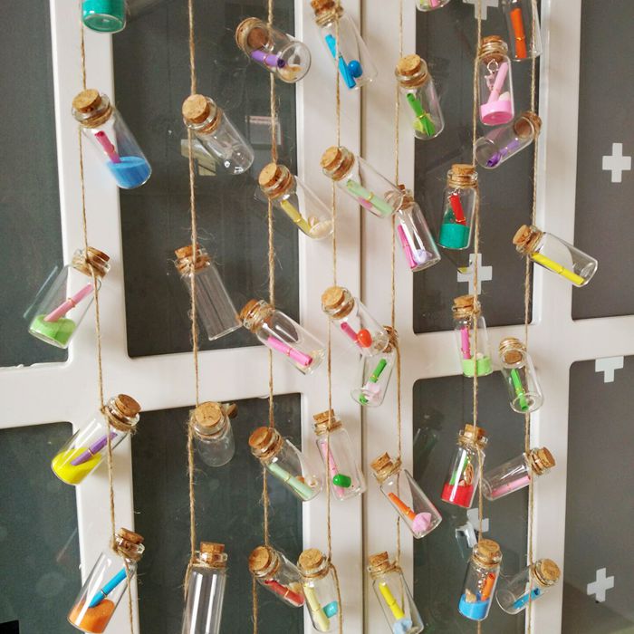 包邮创意悬挂许愿瓶 风铃许愿瓶 礼品瓶 装饰瓶 迷你玻璃小瓶子