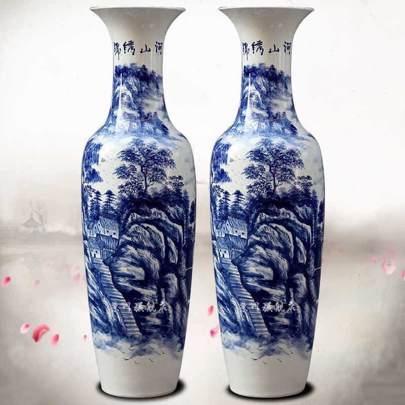 Jingdezhen porcelain ceramics hand - made splendid sunvo large vases, sitting room of Chinese style household furnishing articles of handicraft