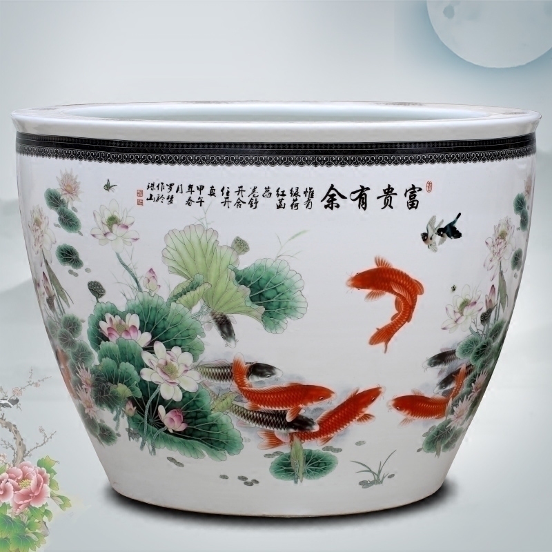 Jingdezhen ceramic aquarium well - off furnishing articles sitting room courtyard and landing the tortoise cylinder, a goldfish bowl