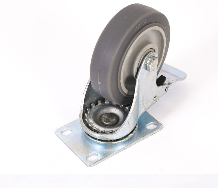 万向轮重型3寸4寸5寸聚氨酯平板手推车小推车轮子定向轮拖车脚轮