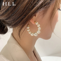 South Korea Dongdaemun temperament pearl earrings high-grade sense ear ring fashion ins net red earrings earrings 2021 new