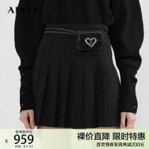 AIVEI congratulates Ivy Mall with the same spring JK Academy style high-waist A version of the young pleated skirt N71B2302