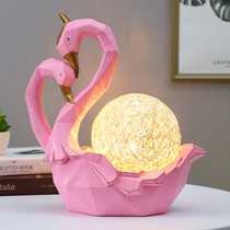 Wedding gifts to newcomers to send girlfriends Swan living room wine cabinet ornaments creative home decoration light luxury companion gift