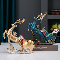 Creative modern light luxury key storage ornaments elk decorations doorway shoe cabinet porch relocation new home gifts