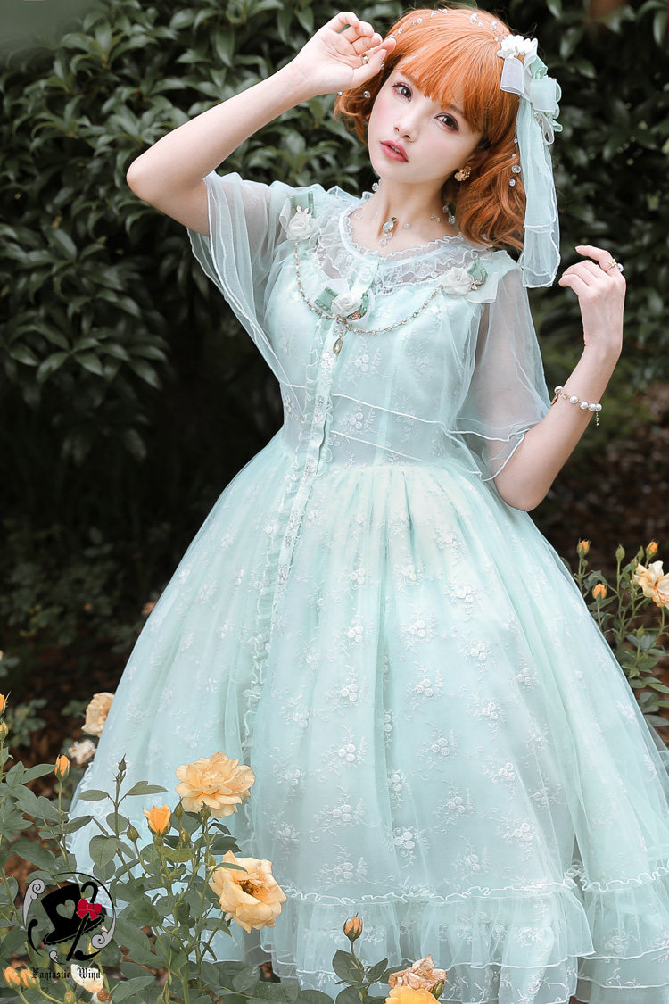 【幻之风原创lolita】~水晶蔷薇~仙气重工绣花op【定金】