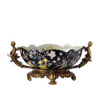 Eurostyle pure copper fruit pan American luxury fruit bowl French style palace Villa Luxury Table Fireplace Wine Cabinet Tea Table Hem