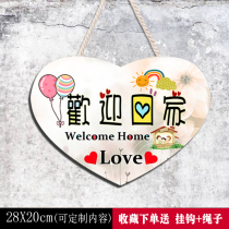 Creative personality household room door number DIY home listing Bed and breakfast cute card Welcome home decoration card customization