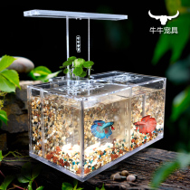 Acrylic Fish Tank Isolated Box Cylinder External Breeding Box Bucket Fish Box Peacock Fish Production House Tropical Fish Fry Independent Hatching Box