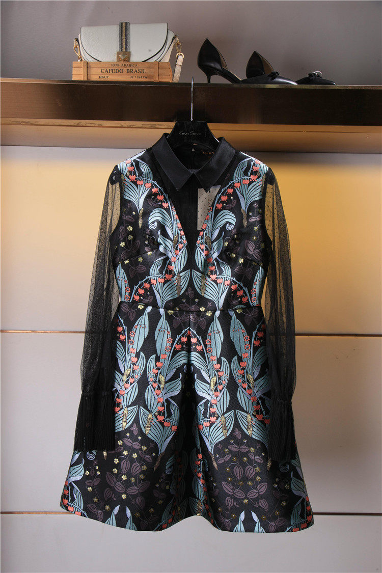 促销jorya卓雅2017秋季专柜正品长袖连衣裙j1401902